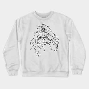 One line Shih Tzu Crewneck Sweatshirt